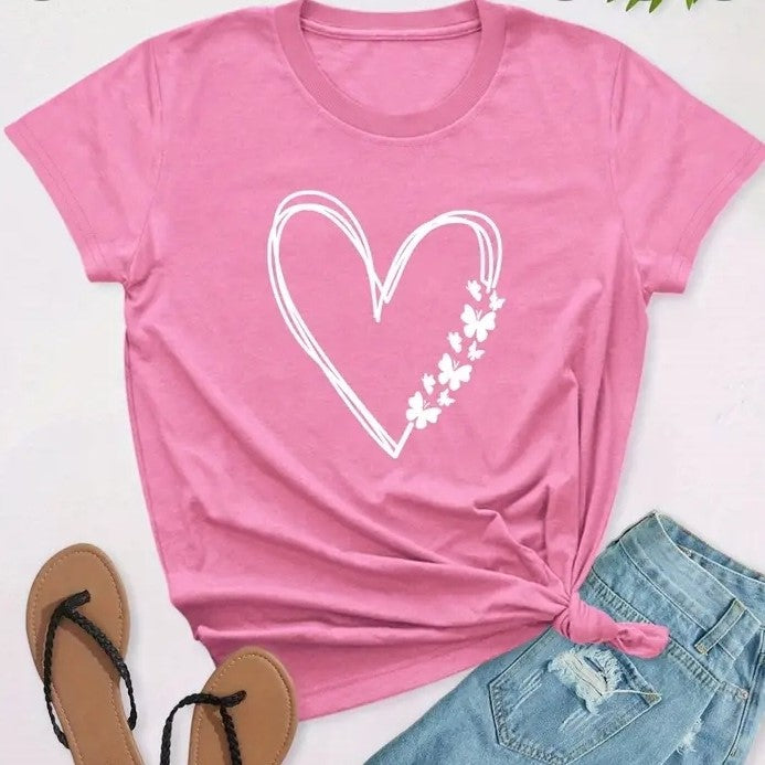 Women's Butterfly Heart T-shirt