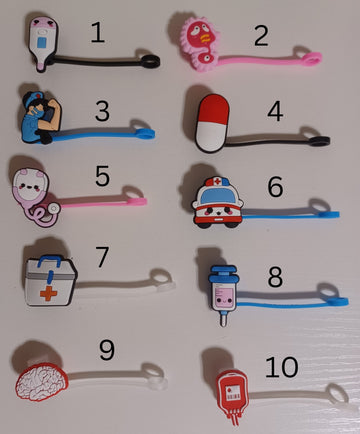 Medical Cartoon Straw Covers