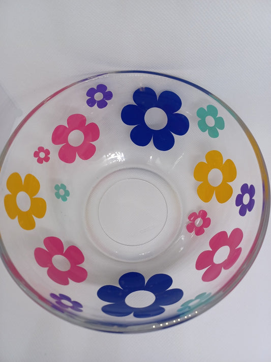 Floral Glass Bowl